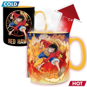 ONE PIECE - Mug Heat Change - 460 ml - Luffy  Sabo